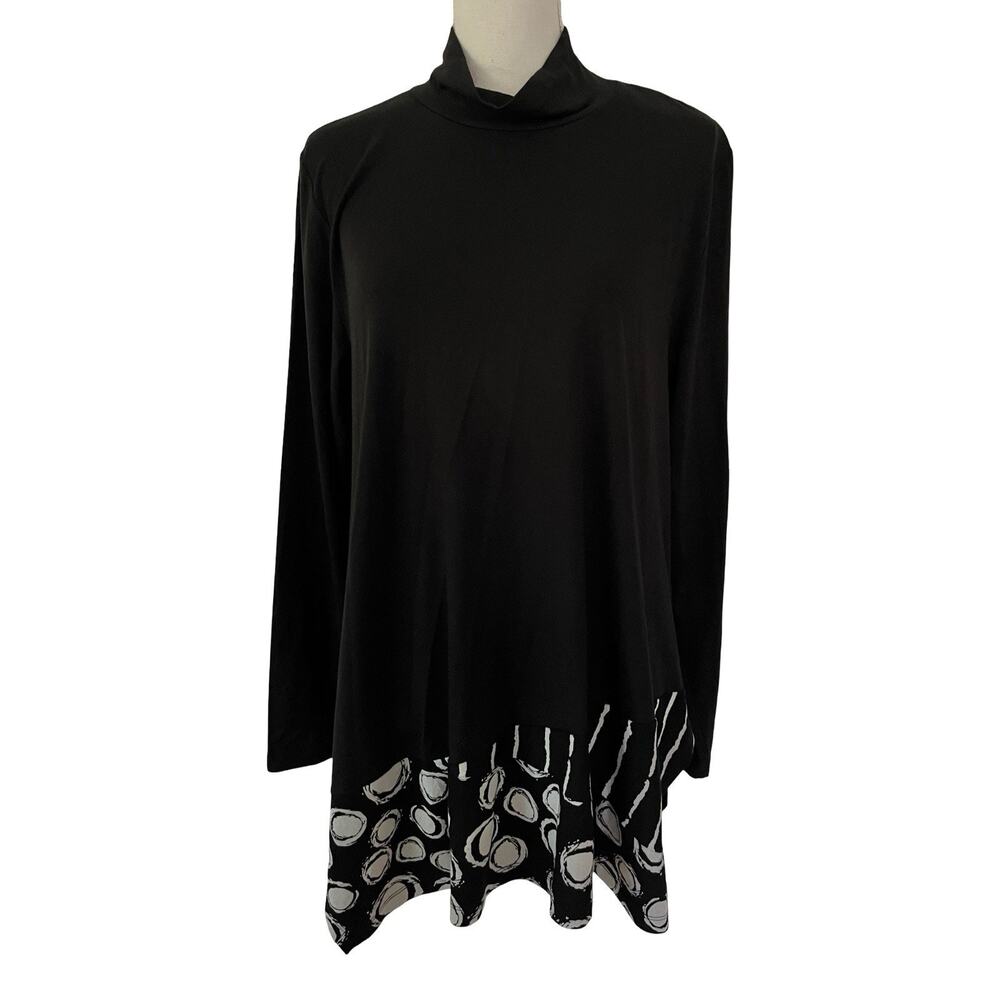 Alembika Womens Asymmetric Jersey Swing Tunic Top Size 6 US 16 Artsy‎ Lagenlook